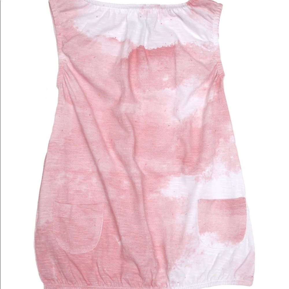 Nui Organics pink watercolour cloud print dress
